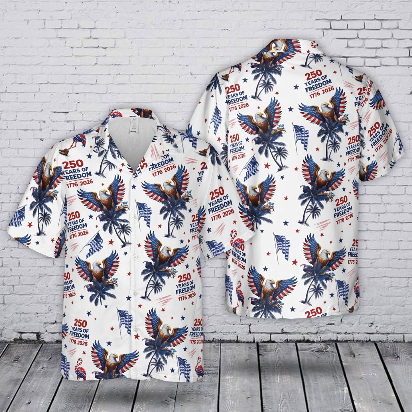 American 250th Anniversary 1776-2026, Independence Day, USA 4th July Hawaiian Shirt