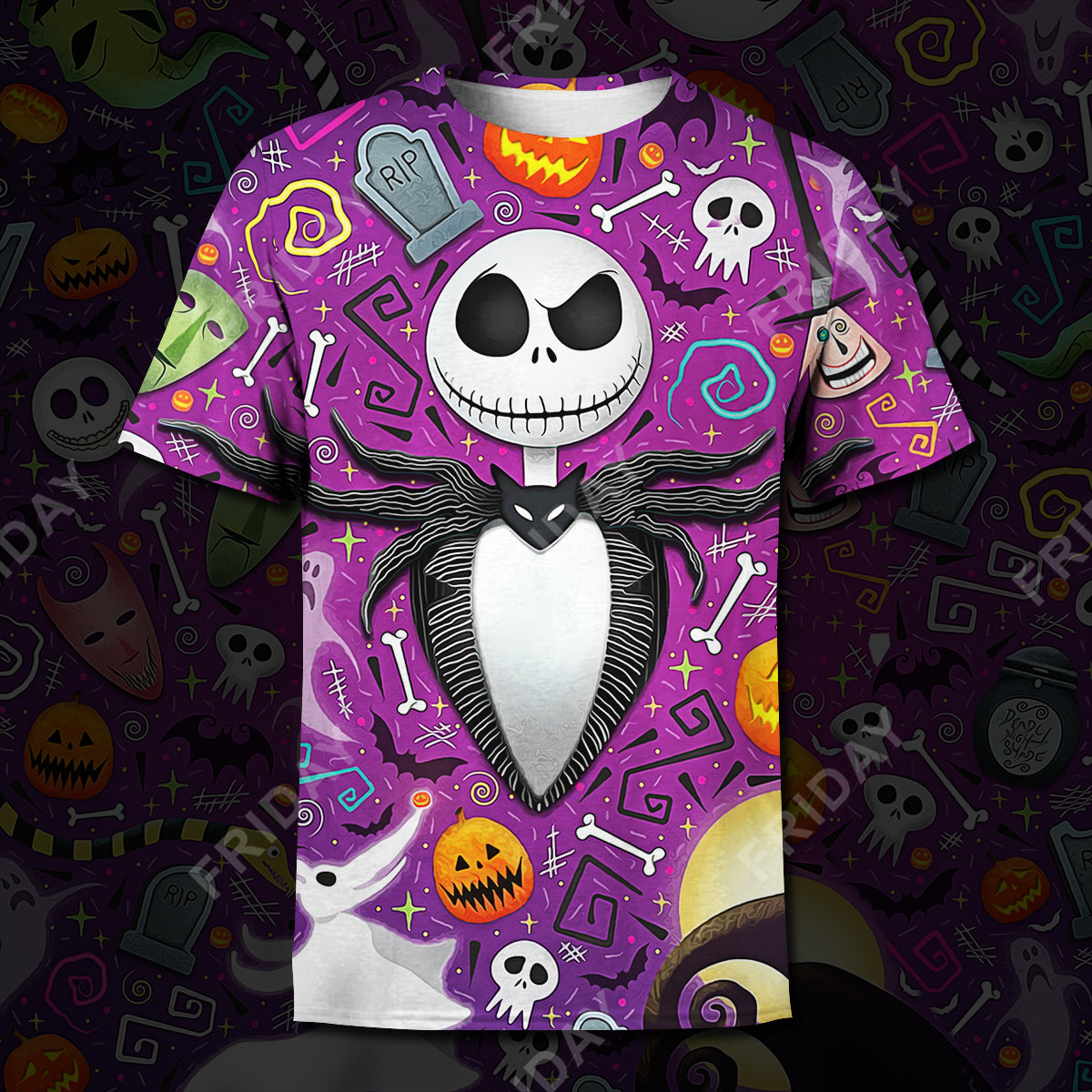 TBNC T-shirt Pumpkin King With Halloween Items T-shirt Amazing DN TBNC Hoodie Sweater Tank Jack Skellington Hoodie Shirt 2025