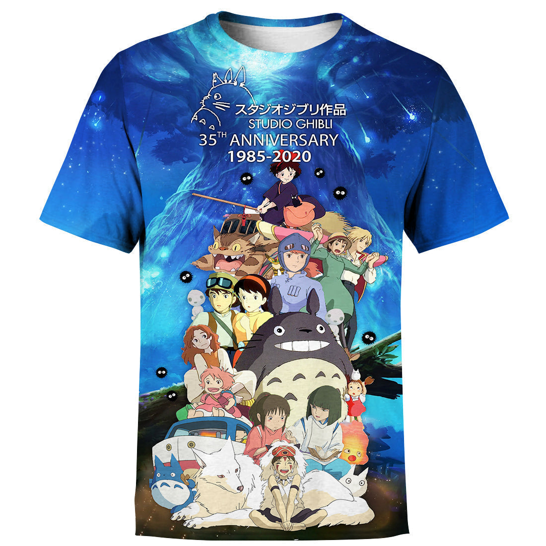 S.Ghibli T-shirt 35 Years Anniversary S.Ghibli 3D Print T-shirt Amazing S.Ghibli Hoodie Sweater Tank