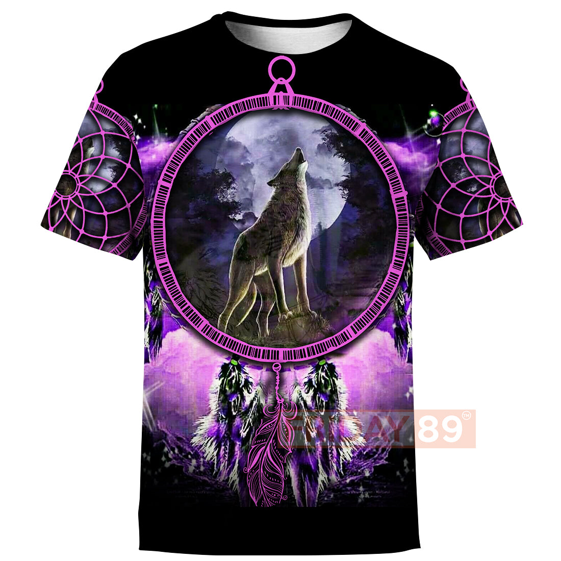 Gifury Wolf Native American Hoodie Native Wolf Dreamcatcher Violet T-shirt Native American Hoodie Sweater Tank 2022