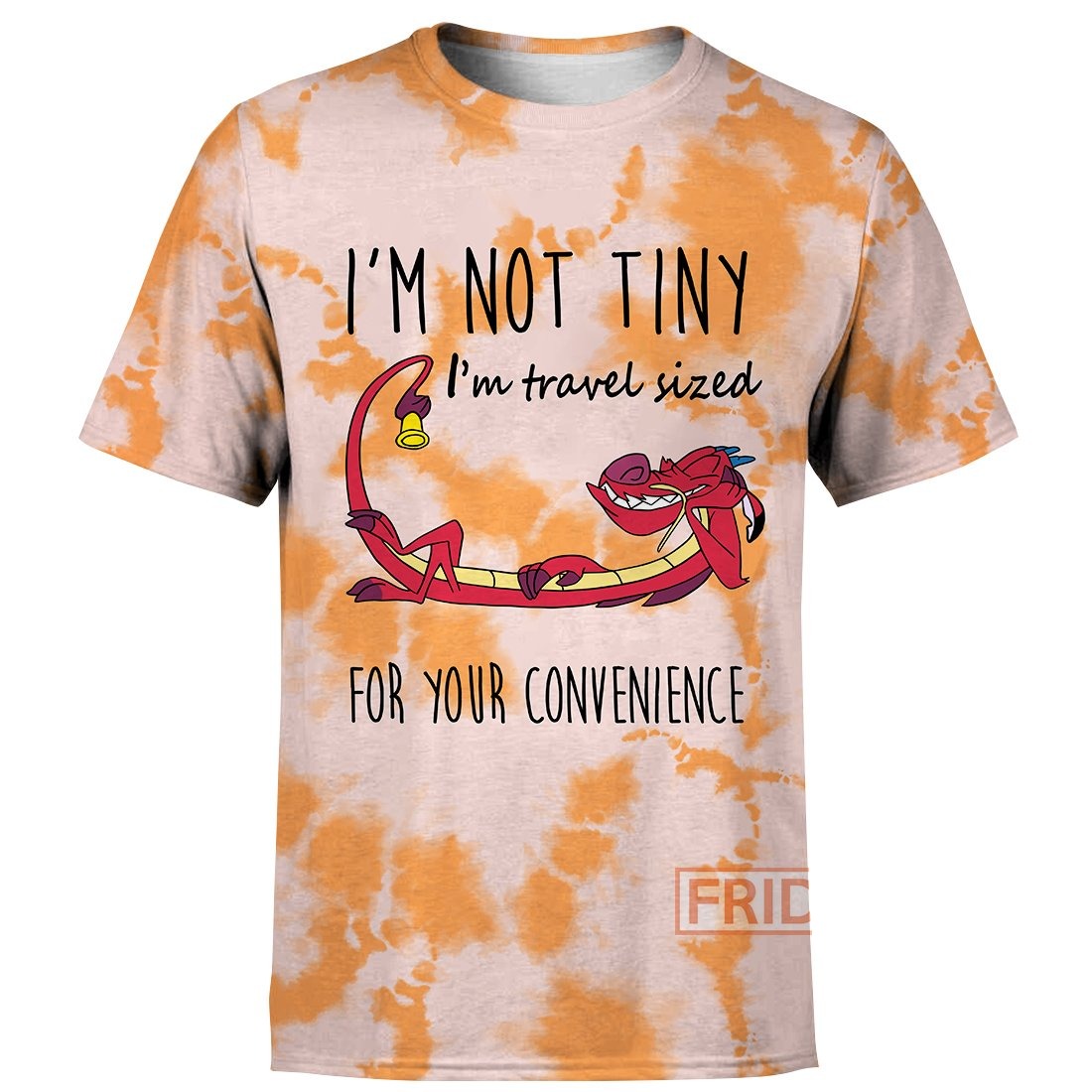 Mulan T-shirt Mulan Mushu TIE-DYE 3D Print T-shirt Awesome DN Hoodie Sweater Tank