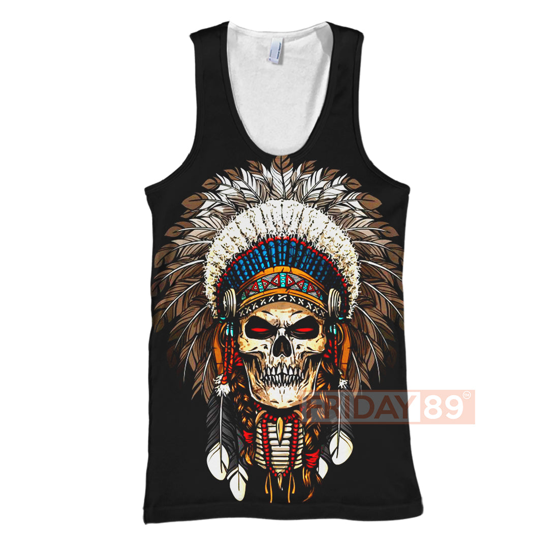 Gifury Native American Hoodie Native American Skull War Bonnets Headdresses 3D Print T-shirt Native American Hoodie Sweater Tank 2022