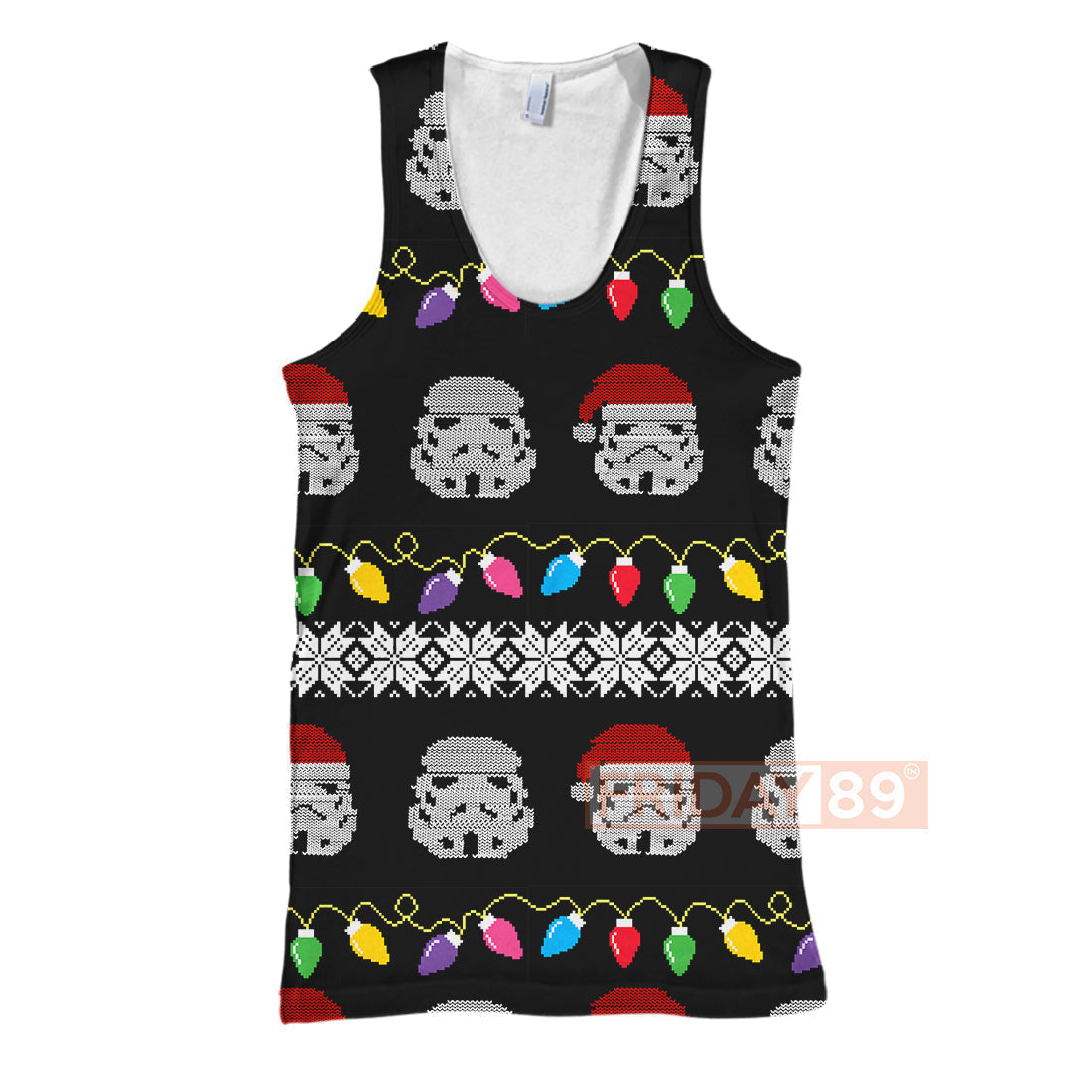 SW T-shirt Stormtrooper Emoji Christmas Light T-shirt Cute High Quality SW Hoodie Sweater Tank 2024