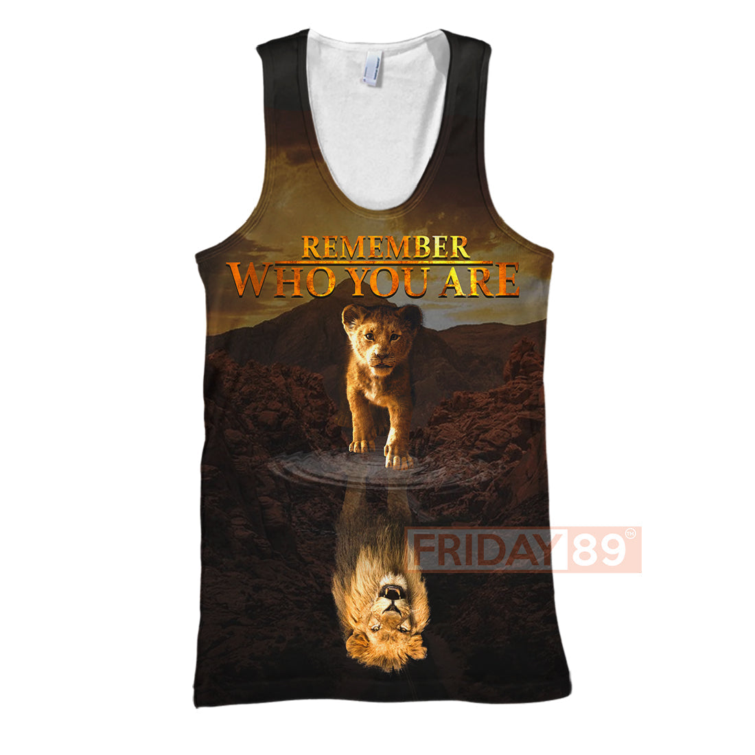 LK T-shirt Remember Who You Are Simba Lion Face 3D T-shirt Cool DN Hoodie Sweater Tank