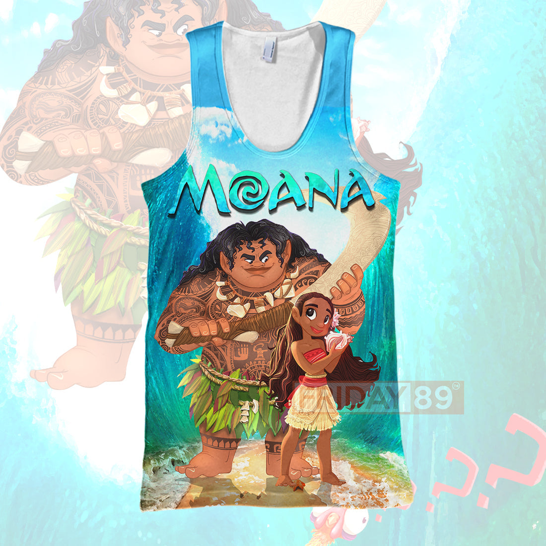 Moana T-shirt Princess Moana & Maui 3D Print T-shirt Awesome DN Hoodie Sweater Tank