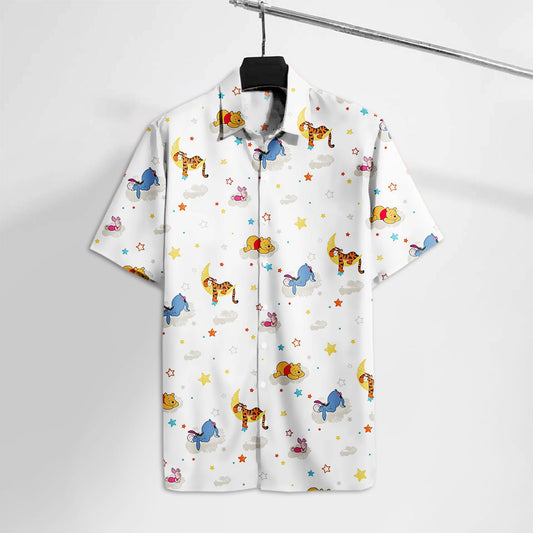 WTP Hawaiian Shirt Sleeping Pooh Eeyore Tigger Piglet Hawaii Tshirt Awesome DN Aloha Shirt