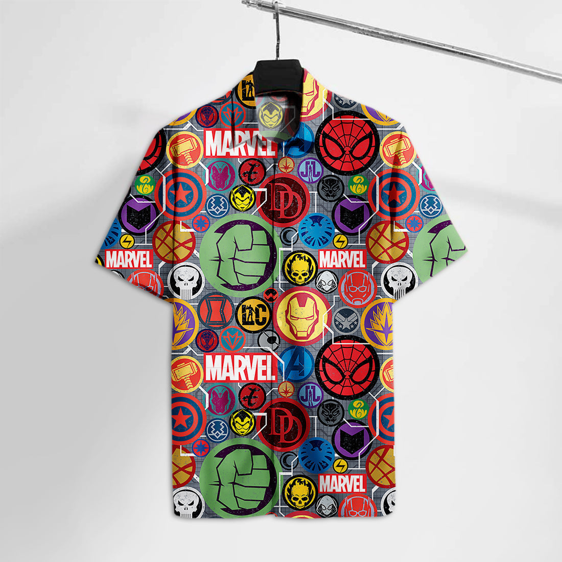  MV Hawaiian Shirt MV Characters Symbols Red Hawaii Tshirt High Quality MV Aloha Shirt 