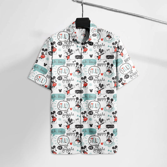  MK Mouse Hawaiian Shirt Oh Boy Happy Silly Hawaii Tshirt Awesome High Quality DN MK Mouse Aloha Shirt