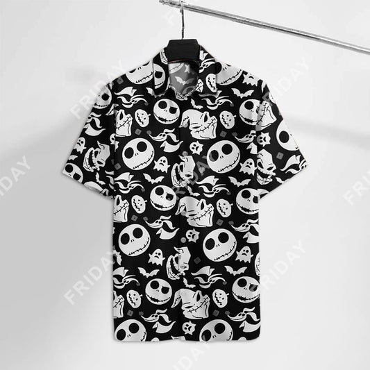  TNBC Hawaiian Shirt Emoji Nightmare Characters Halloween Hawaii Tshirt Amazing Cool DN TNBC Aloha Shirt 