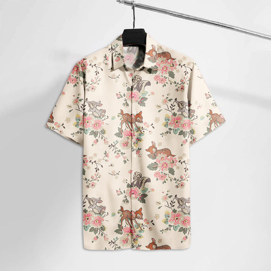 Bambi Hawaiian Shirt Bambi Floral Hawaii Tshirt Amazing High Quality DN Aloha Shirt