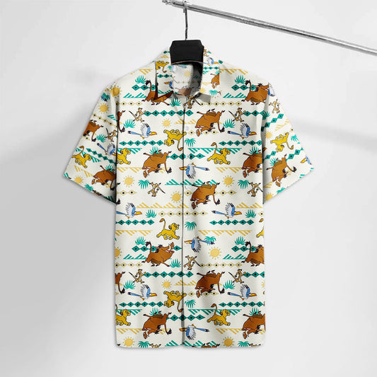  LK DN Hawaiian Shirt Baby Lion And Friends Hawaii Tshirt Awesome High Quality LK DN Aloha Shirt