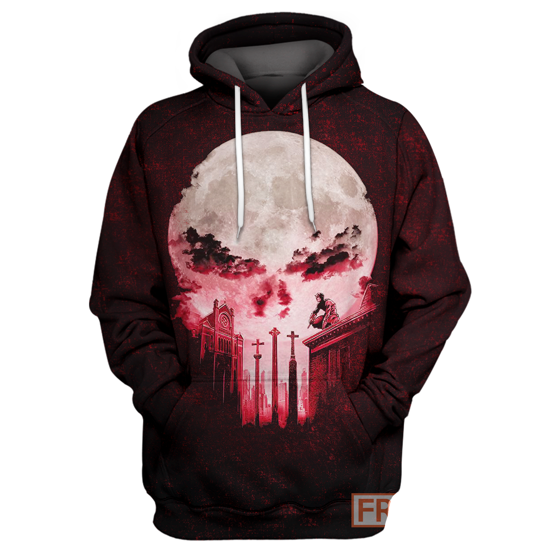 MV Punisher Hoodie Punisher Red Moon 3D Print T-shirt MV Punisher Shirt Sweater Tank