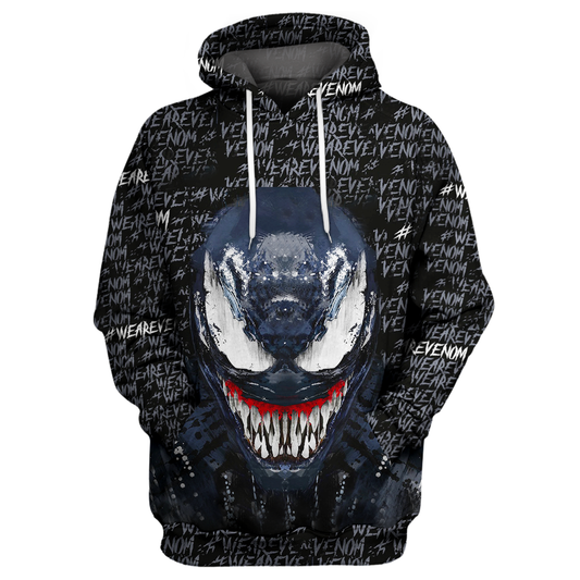MV Venom T-shirt We Are Venom Black & Blue 3D Print T-shirt MV Venom Hoodie Sweater Tank