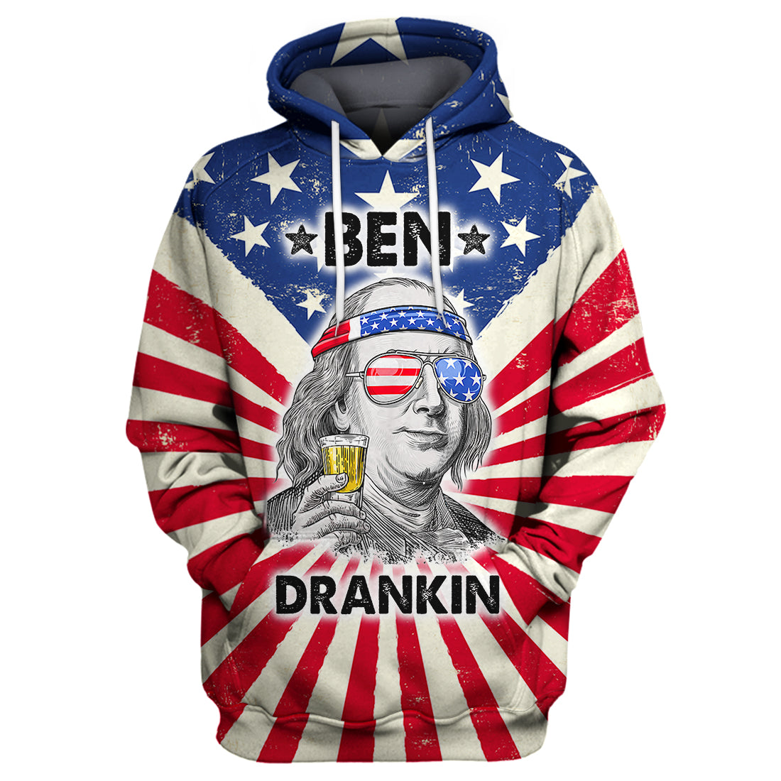 4th Of July Independence Day T-shirt 3D Print Ben Drankin T-shirt Hoodie Adult Full Print
