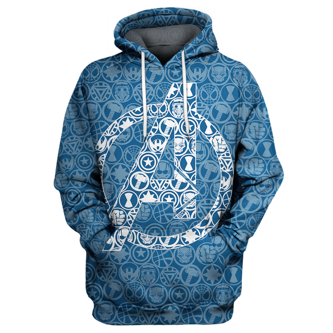 MV T-shirt Avengers Logo Blue 3D Print T-shirt Awesome MV Avengers Hoodie Sweater Tank