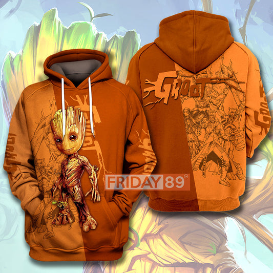 MV Hoodie GR Adorable Baby Guardians T-shirt Amazing High Quality MV Groot Shirt Sweater Tank