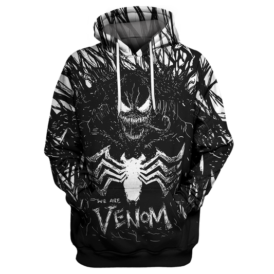 Venom Shirt We Are Venom Carnage Black White Hoodie MV Venom Hoodie Sweater Tank