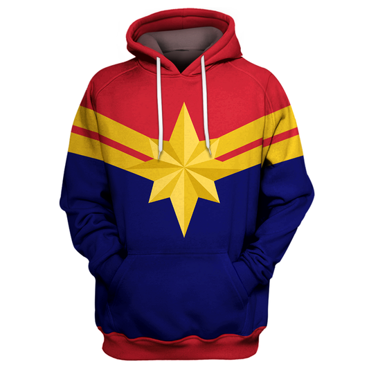 MV Hoodie Captain Marvel Tie 3D Print T-shirt Awesome MV Shirt Sweater Tank