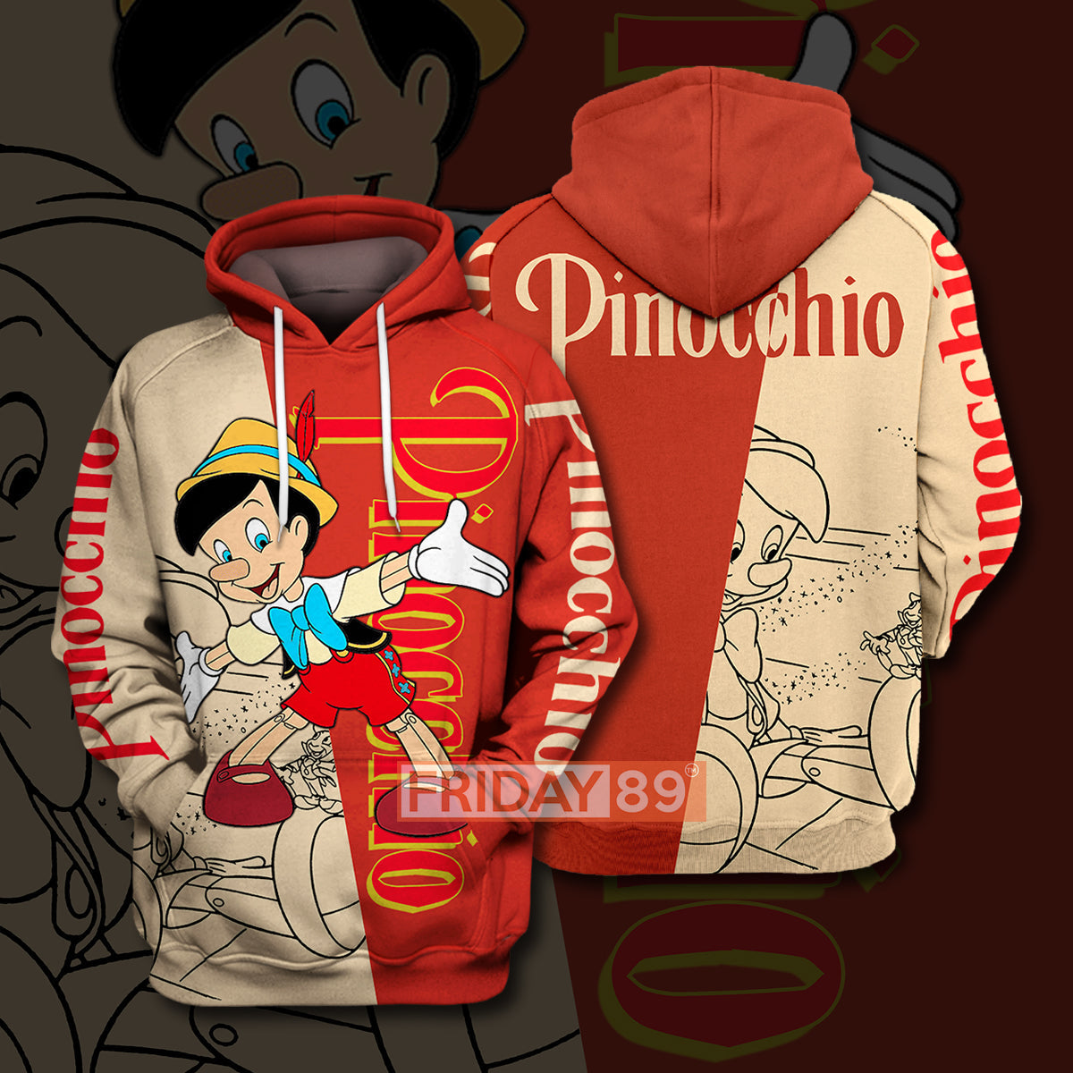 Pinocchio T-shirt Pinocchio Disney T-shirt Awesome DN Hoodie Sweater Tank