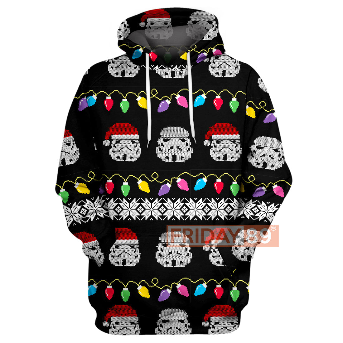 SW T-shirt Stormtrooper Emoji Christmas Light T-shirt Cute High Quality SW Hoodie Sweater Tank