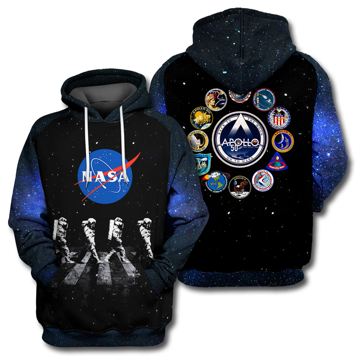 NASA T-shirt Apollo 11 Walking Astronauts T-shirt Amazing NASA Hoodie Sweater Tank