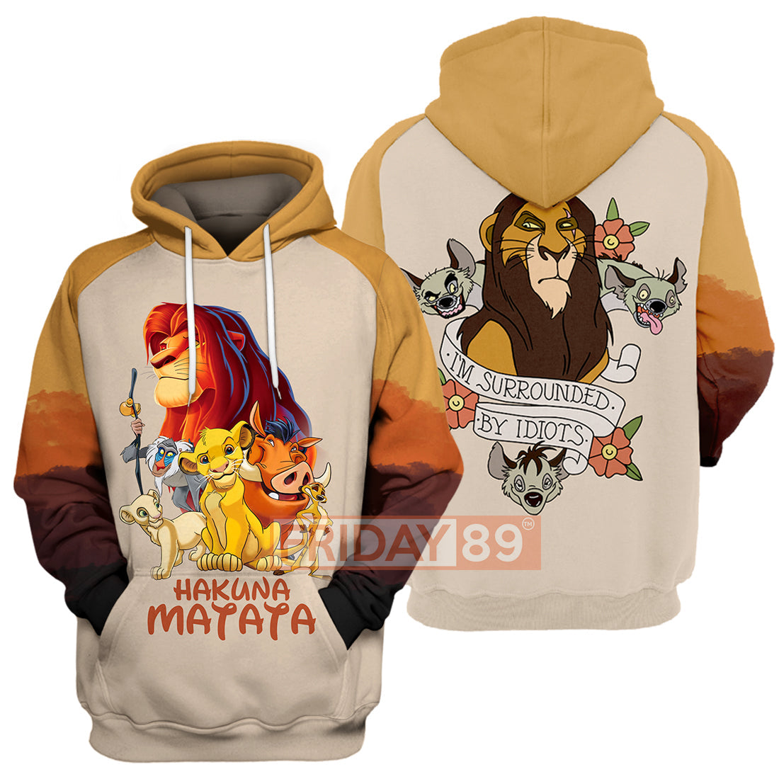 LK Hoodie Hakuna Matata I'm Surrounded by Idiots Shirt Funny DN Shirt Sweater Tank
