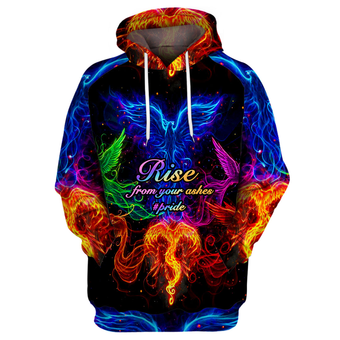 LGBT Pride Shirt Rise From Your Ashes Rainbow Birds T-shirt Hoodie Adult Unisex Full Print