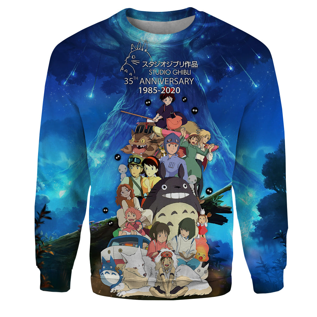 S.Ghibli T-shirt 35 Years Anniversary S.Ghibli 3D Print T-shirt Amazing S.Ghibli Hoodie Sweater Tank