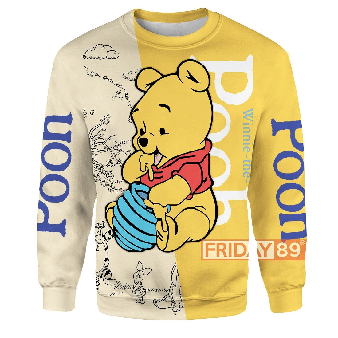 WTP T-shirt Adorable Winnie-the-Pooh Eating Honey ArtT-shirt Cute DN Hoodie Sweater Tank