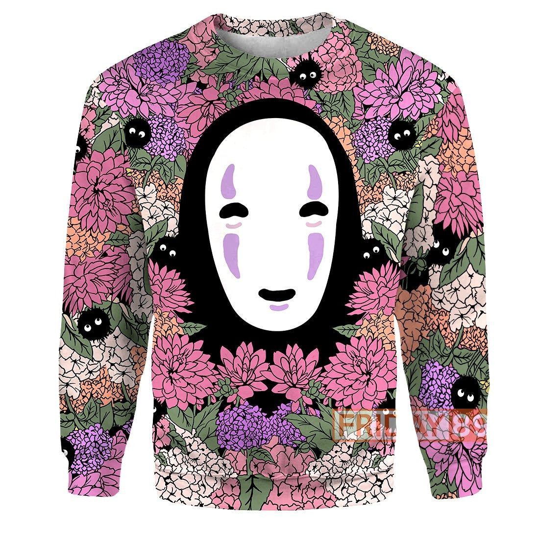 S.Ghibli Spirited Away Hoodie S.Ghibli No Face Floral Spirited Away T-shirt Cute S.Ghibli Shirt Sweater Tank