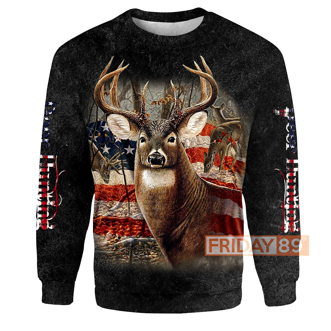 Gifury Hunting T-shirt Beautiful Deer American Flag Hunting T-shirt Hunting Hoodie Sweater Tank 2023