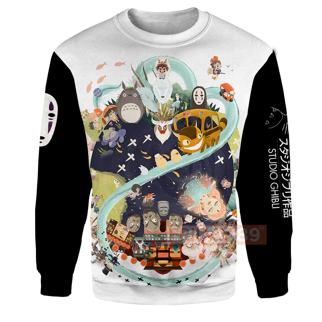 S.Ghibli Hoodie S.Ghibli All Character Adorable Chibi Art Totoro Spirited Away 3D T-shirt Amazing High Quality S.Ghibli Shirt Sweater Tank