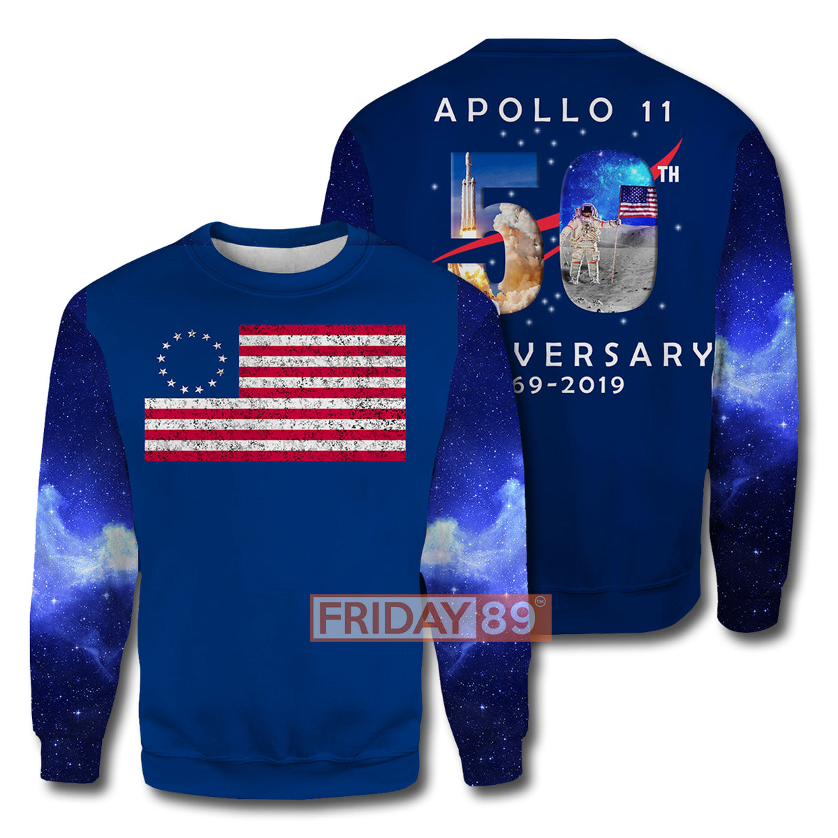 NASA T-shirt 50th Anniversary Apollo 11 Moon Landing T-shirt Amazing NASA Hoodie Sweater Tank 2023