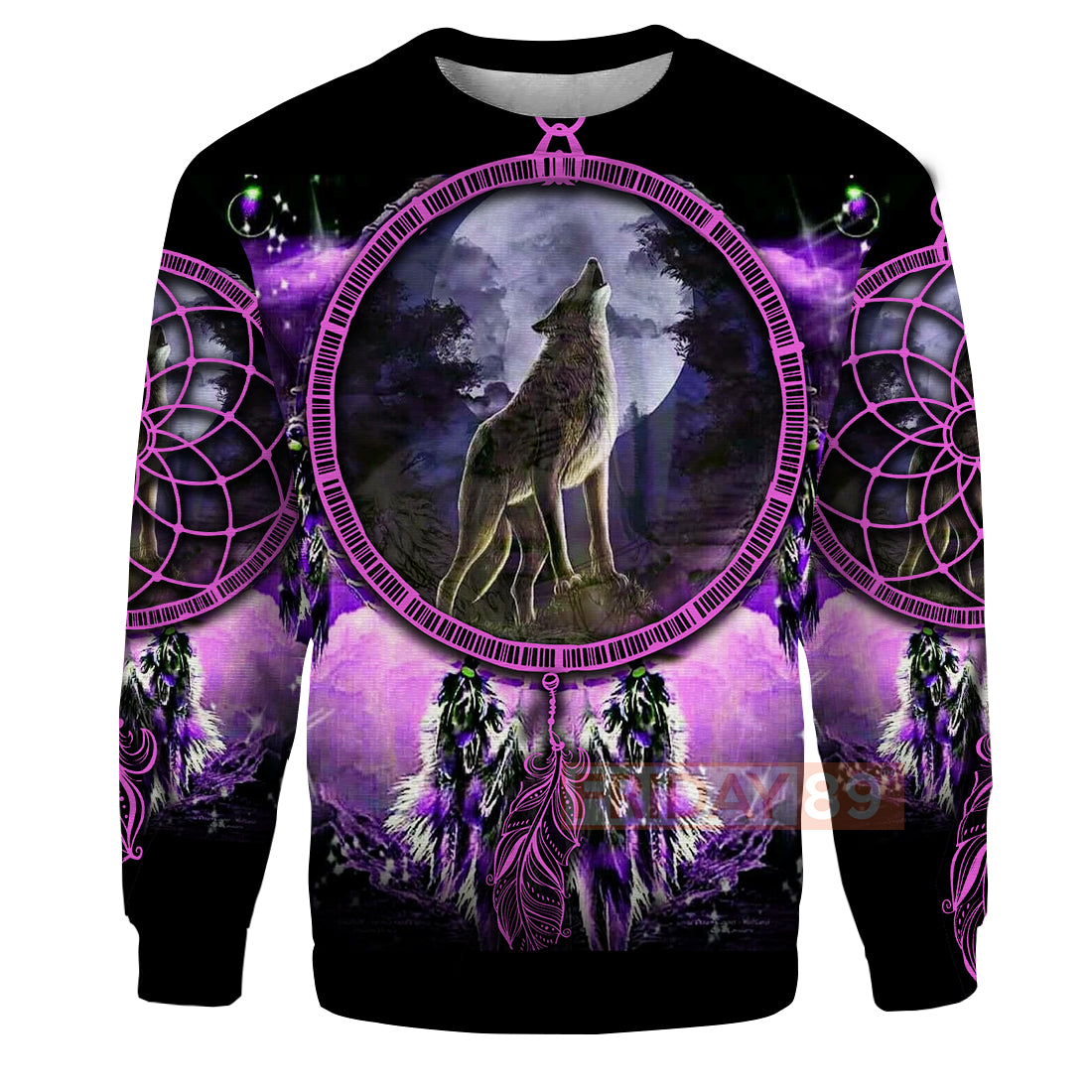Gifury Wolf Native American Hoodie Native Wolf Dreamcatcher Violet T-shirt Native American Hoodie Sweater Tank 2022