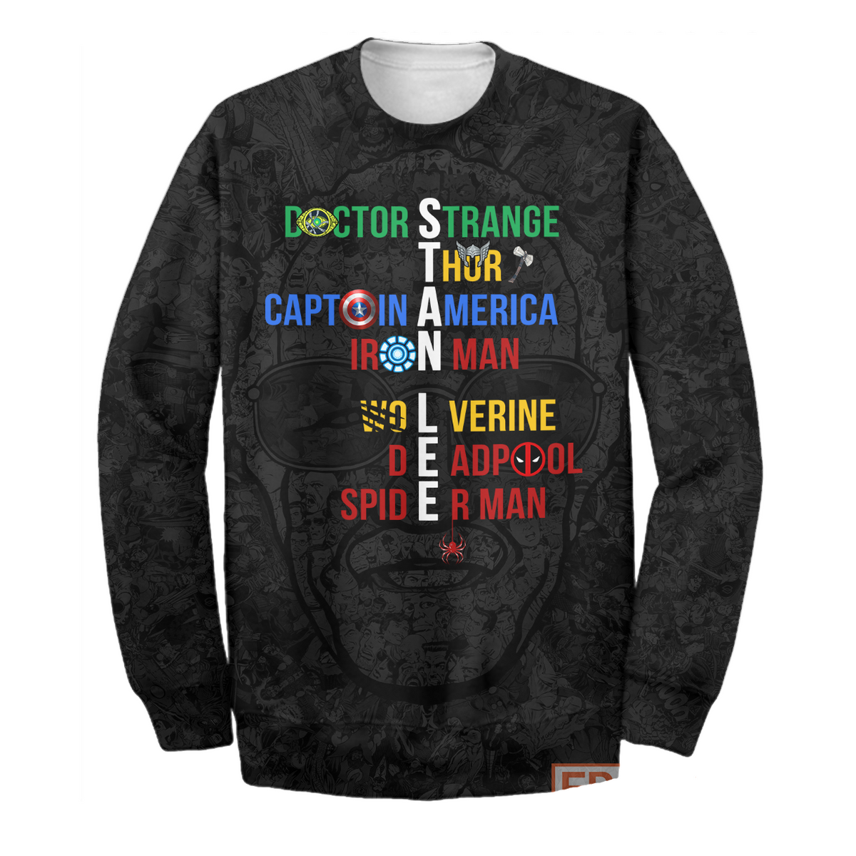 Stan Lee Hoodie SL Super Heroes Name T-shirt MV Stan Lee Shirt Sweater Tank 2024