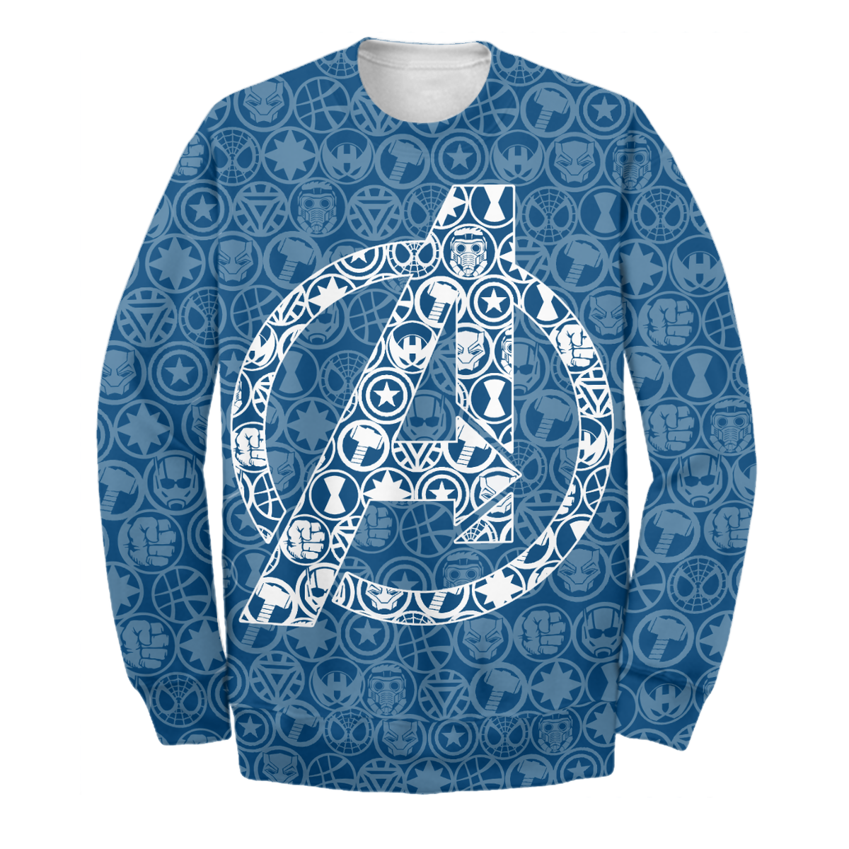 MV T-shirt Avengers Logo Blue 3D Print T-shirt Awesome MV Avengers Hoodie Sweater Tank 2024