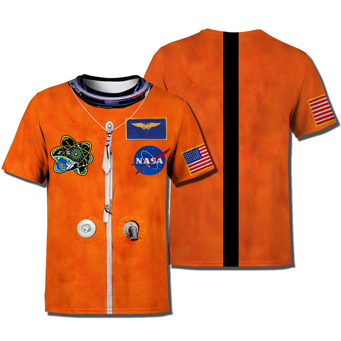 NASA Hoodie Astronaut Space Suit Cosplay Costume Orange T-shirt High Quality NASA Shirt Sweater Tank 2025