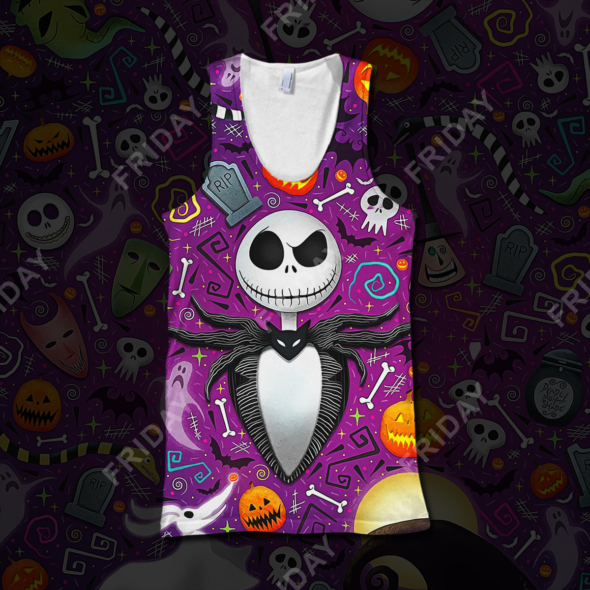 TBNC T-shirt Pumpkin King With Halloween Items T-shirt Amazing DN TBNC Hoodie Sweater Tank Jack Skellington Hoodie Shirt 2024