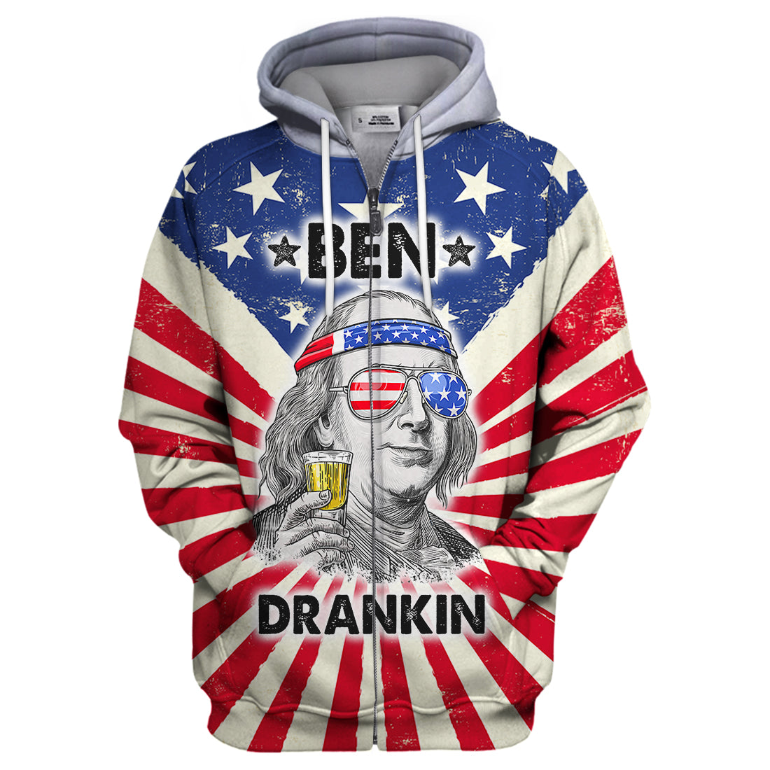 4th Of July Independence Day T-shirt 3D Print Ben Drankin T-shirt Hoodie Adult Full Print