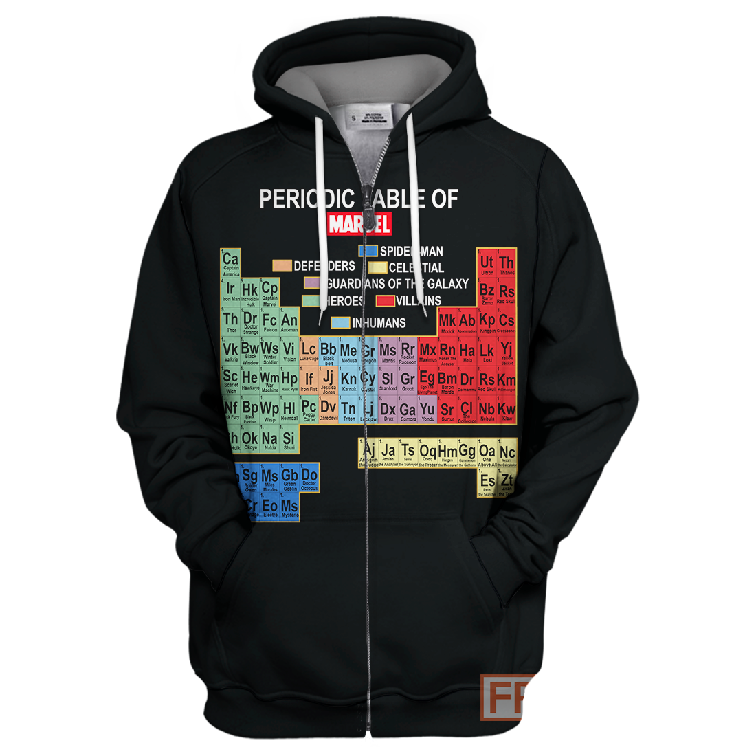 MV Hoodie Periodic Table Of Marvel T-shirt MV Shirt Sweater Tank 2023