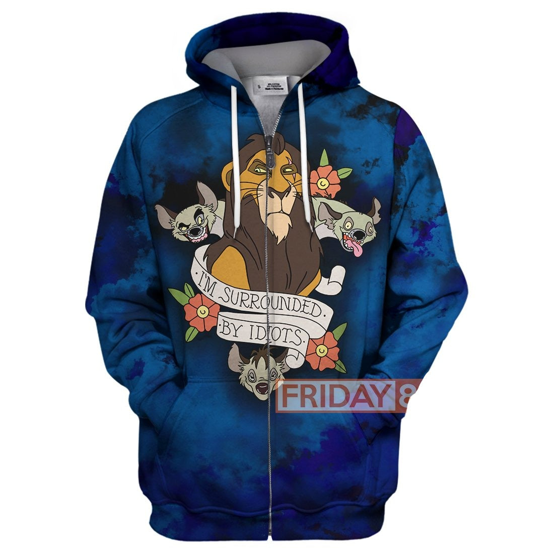 DN LK T-shirt I'm Surrounded By Idiots Scar T-shirt Amazing DN LK Hoodie Sweater Tank