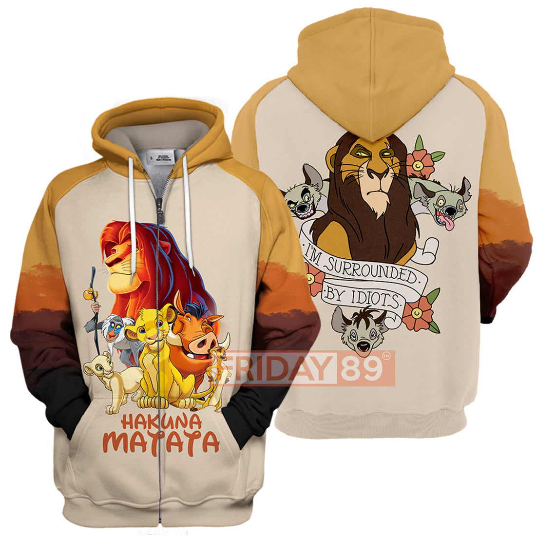 LK Hoodie Hakuna Matata I'm Surrounded by Idiots Shirt Funny DN Shirt Sweater Tank
