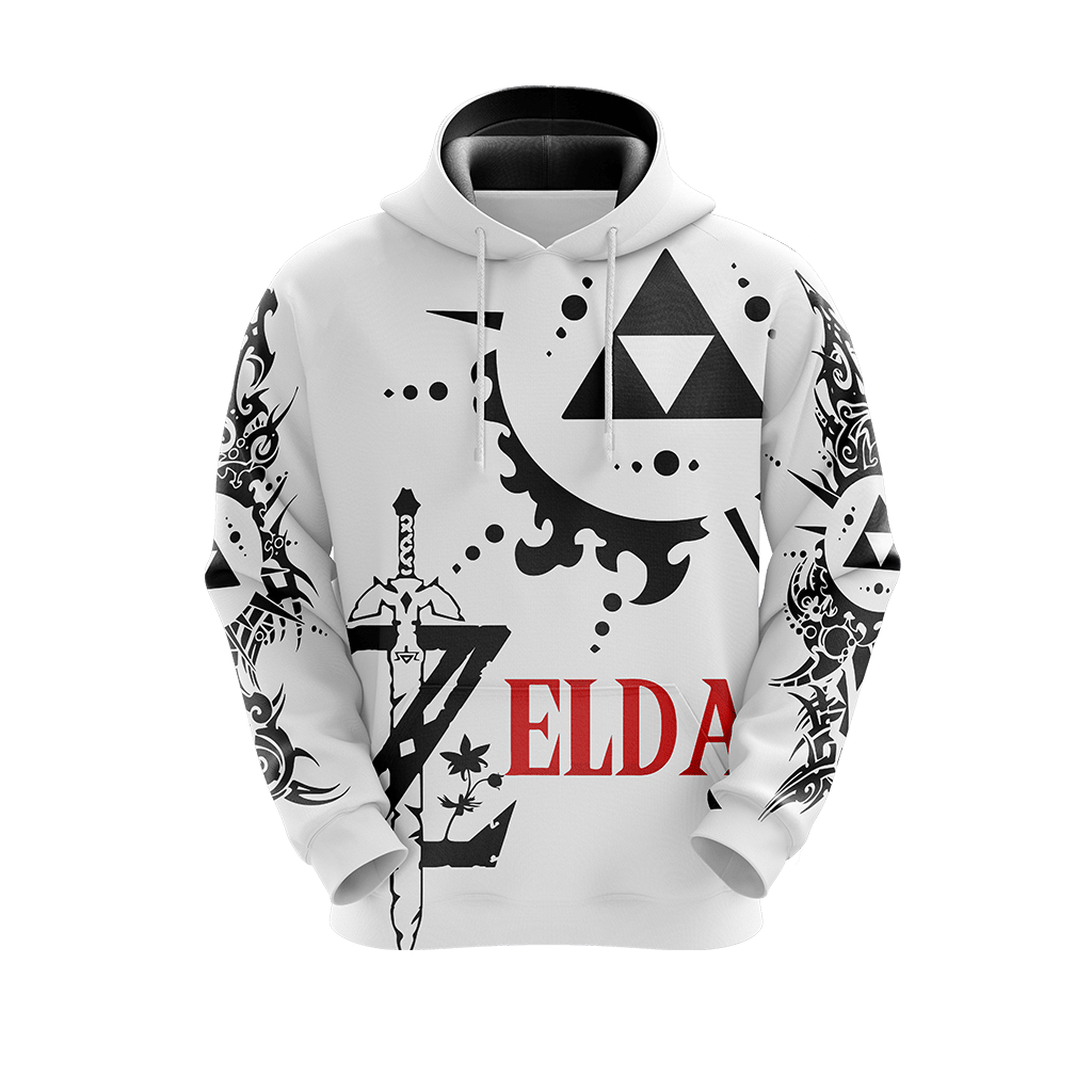 The Legend Of Zelda Hoodie Zelda Triforce Lorule Race Emblem T-shirt Black White Unisex