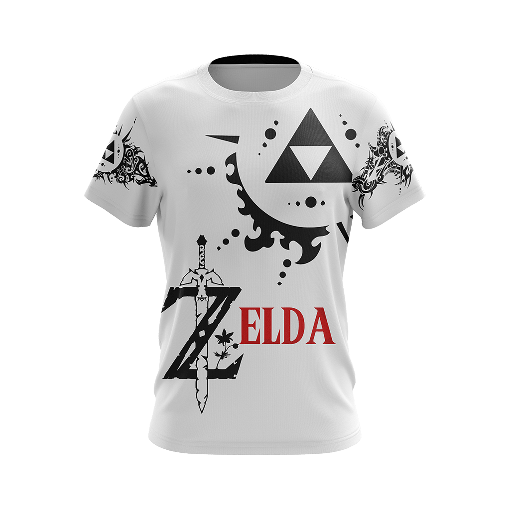 The Legend Of Zelda Hoodie Zelda Triforce Lorule Race Emblem T-shirt Black White Unisex