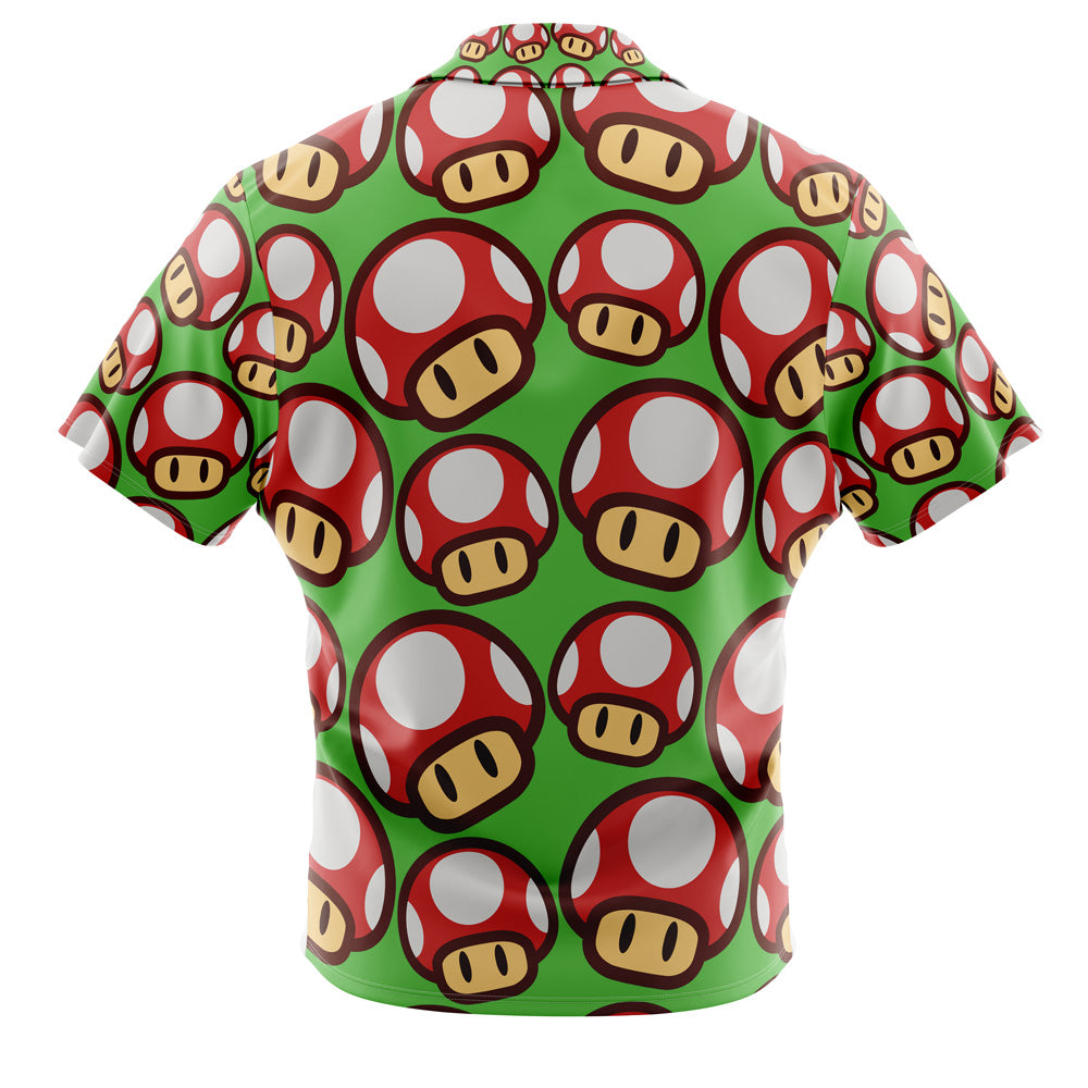 Mushroom Super Mario Bros Button Up Hawaiian Shirt