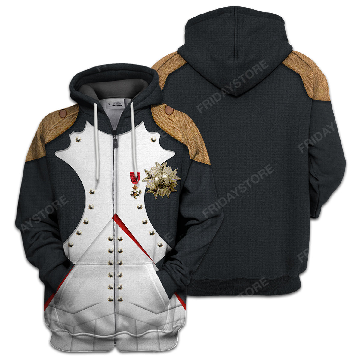 Men's Historical Hoodie Custom Napoleon Bonaparte T-shirt Hoodie