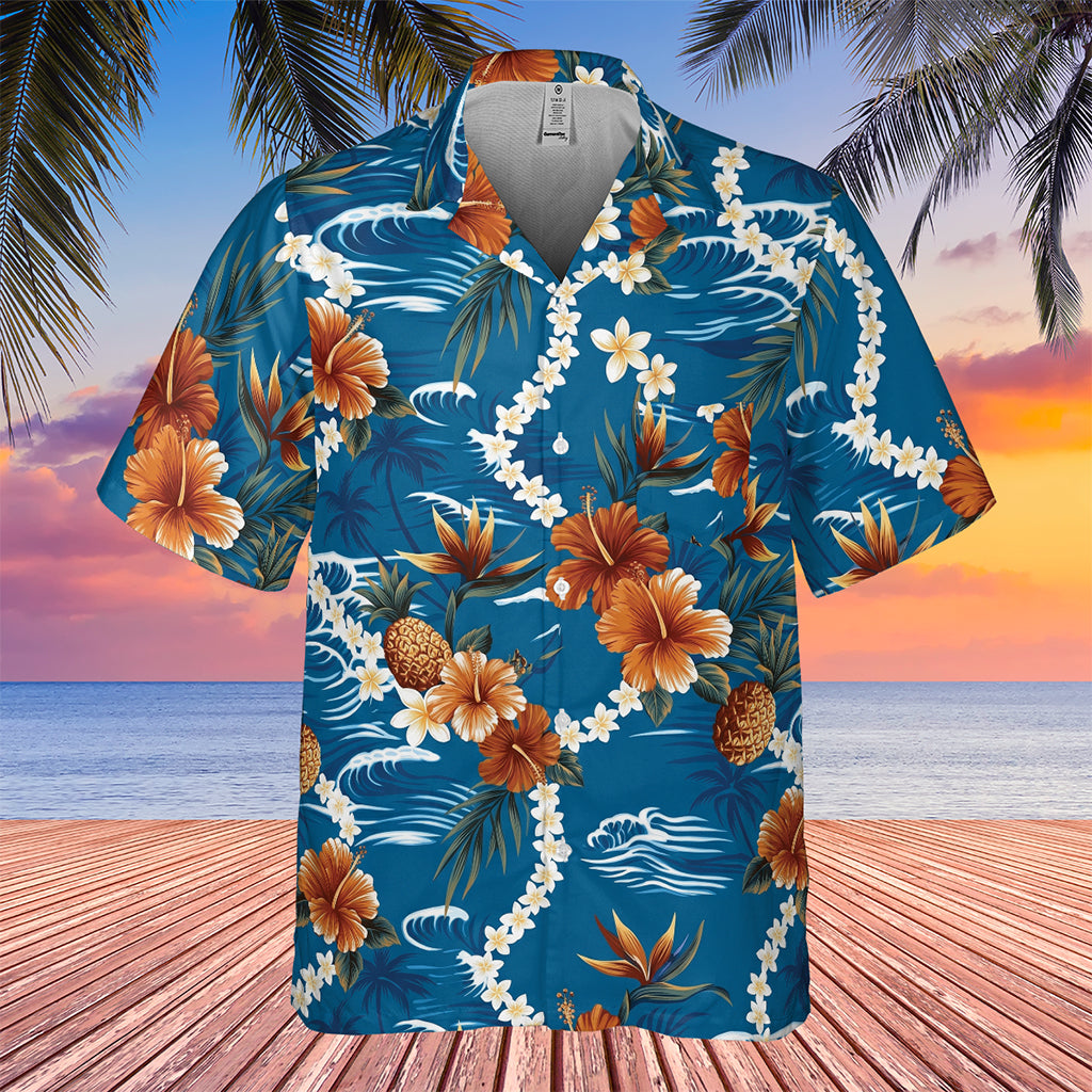Four Christmases Brad Vince Vaughn Ocean Blue Aloha Hawaiian Shirt - Tazila