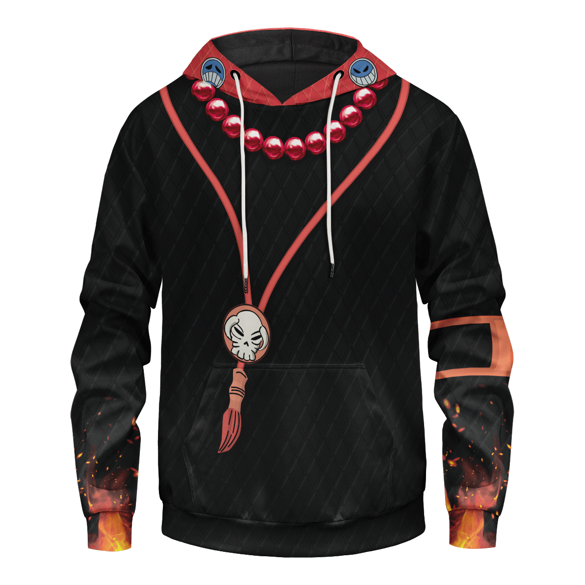 One Piece Hoodie Portgas D. Ace Costume Black Hoodie Anime Clothing