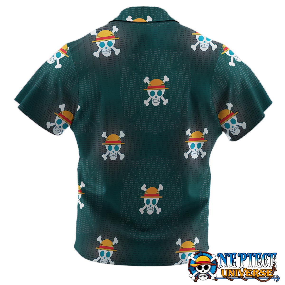 One Piece Straw Hat Symbol Button Up Hawaiian Shirt | One Piece Universe Store