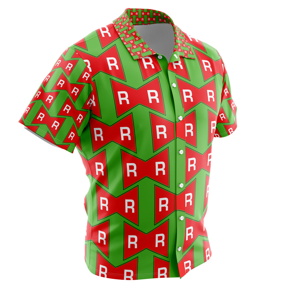 Red Ribbon Army Dragon Ball Z Button Up Hawaiian Shirt